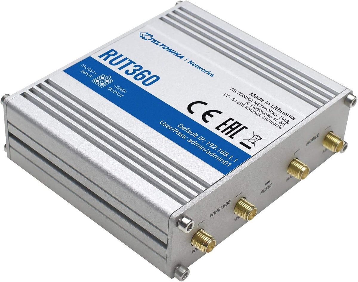 Teltonika RUT360 LTE Cat 6 Industrial Cellular Router