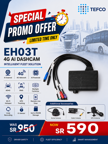 BSJ AI Based EH03T 4CH Dash cam 4G LTE ADAS , DMS, WiFi,GPS,  Support 2*128GB memory Card