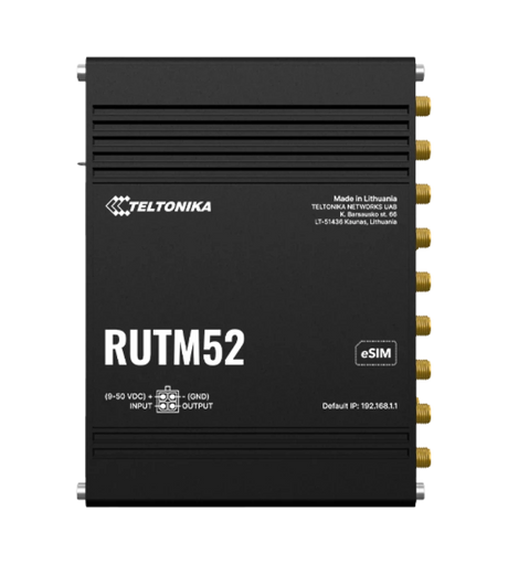 RUTM52 - Teltonika Dual 5G Modem Router eSIM support, High Performance for SMART Cities and Industrial Automation