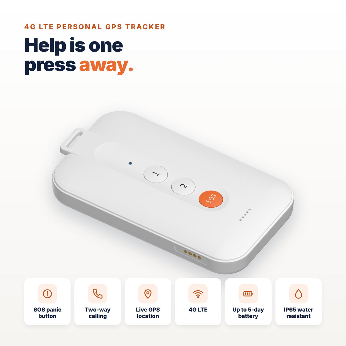 Jimi IoT PL200 4G Personal GPS Tracker with SOS Button & Two-Way Calling