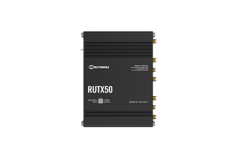 Teltonika RUTX50 5G Router: Dual Sim, WiFi 5, LTE CAT 20, 3.3 Gbps Speeds, Up to 150 Clients, SA & NSA Architectures, Low Latency. | RUTX50
